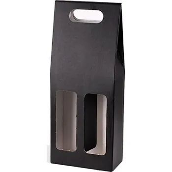 Dárková taška Obal na dvě láhve - černý