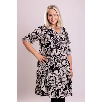 Dámské šaty Italy fashion Šaty BLACK and WHITE Velikost: UNI - L/XL