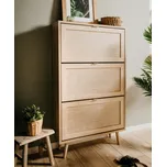 Botník s výklopnými dveřmi Bali, dub sonoma/výplet