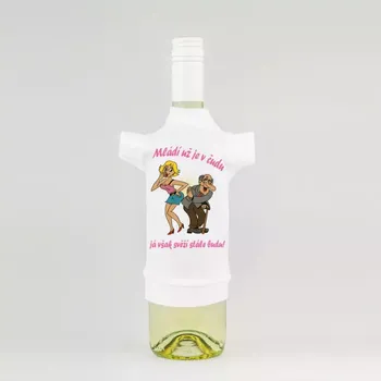 Žertovný předmět Tričko na láhev - Mládí už je v čudu