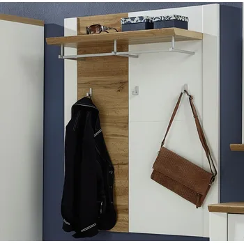 Věšák Nástěnný věšákový panel Materio, dub/bílý