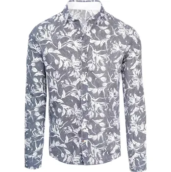 Pánská košile Pánská vzorovaná košile DX2262 Barva: Tmavě Modrá, Velikost: M