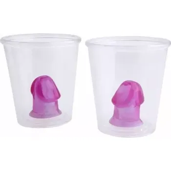 Sklenice Panák s pindíkem - 2ks