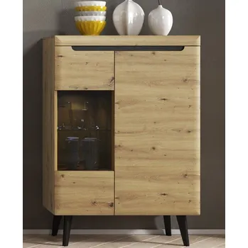 Knihovna Nízká vitrína Nordi, dub artisan