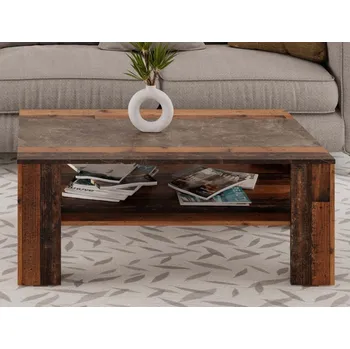 Konferenční stolek Konferenční stolek Pico, tmavý beton/vintage optika dřeva