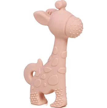 JANE JANÉ Žirafa bledá silikonové kousátko růžová