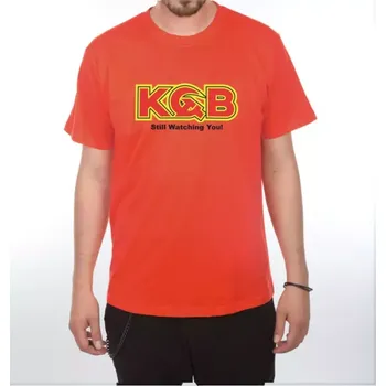 Pánské tričko Vtipné tričko – KGB XXL červe