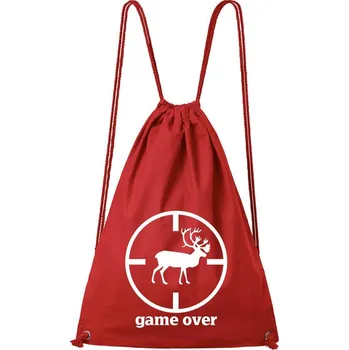 DOBRÝ TRIKO Bavlněný batoh Game over Barva: Červená
