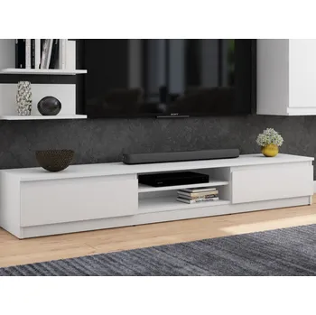 Televizní stolek TV stolek Carlos, bílý, 175 cm