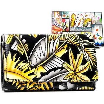 Peněženka Velká dámská peněženka z přírodní kůže s potiskem Barva (Varianta): 19