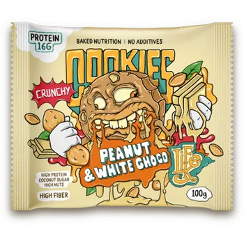 Čokoláda LifeLike Cookies Arašídy a bílá čokoláda 100 g 100g