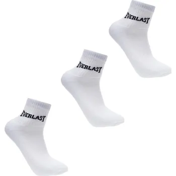 Pánské ponožky Everlast Quarter Socks 3 Pack Mens White Mens 7-11