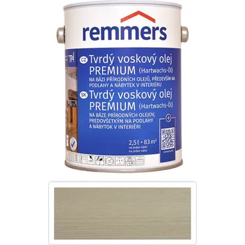 barva a nátěr na dřevo REMMERS Tvrdý voskový olej PREMIUM 2.5 l Nebelgrau / Mlha FT 20930 - Barva na dřevo do interiéru