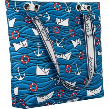 Kabelka Letní plážový shopper Barva: modrá || vícebarevný