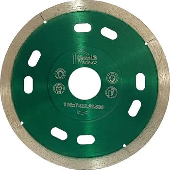 Řezný kotouč Diamantový kotouč Chmelík-Line Green 115 mm (Celoobvodový ultra tenký segment.)