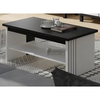 Konferenční stolek Konferenční stolek ND-13 Nadia bílá / černý mat, 115 x 56 cm