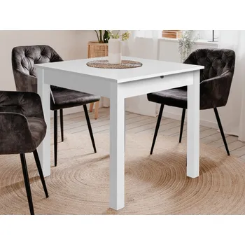 Jídelní stůl Rozkládací jídelní stůl Coburg 80x80 cm, bílý