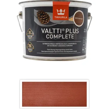 barva a nátěr na dřevo TIKKURILA Valtti Plus Complete - matná tenkovrstvá lazura 2.5 l Mahagon - Venkovní barva na dřevo