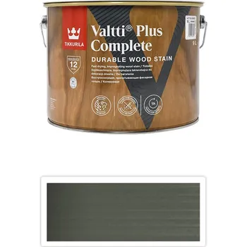 barva a nátěr na dřevo TIKKURILA Valtti Plus Complete - matná tenkovrstvá lazura 9 l Laavu 5082 - Venkovní barva na dřevo