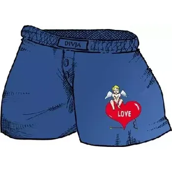 Trenýrky Trenýrky- Love anděl XXL černá