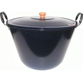 kotlíky Kotel s poklicí zabíjačkový smaltovaný 85 l do kotliny (kotel s poklicí do klasické kotliny pro přípravu většího množství jídla při domácích zabíjačkách)