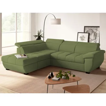 Sedací souprava Rohová sedací souprava Speedway, olivově zelená látka, levý roh