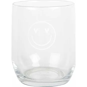 Sklenice Clayre & Eef - Sklenička na vodu BE HAPPY BHSGL0006
