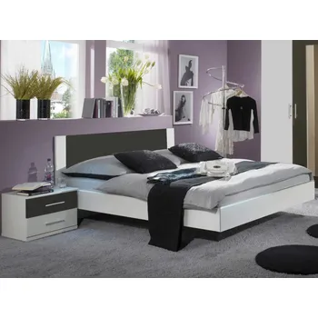 Postel ASKO - NÁBYTEK Nora 180x200 cm bílá/grafitová