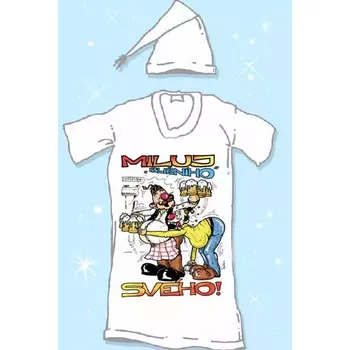 Žertovný předmět Noční košile – Miluj bližního svého L bílá