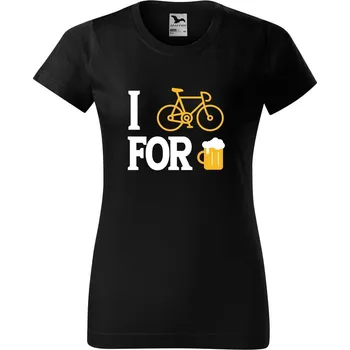 Dámské tričko DOBRÝ TRIKO Dámské tričko s potiskem For beer Barva: Černá, Velikost: 3XL