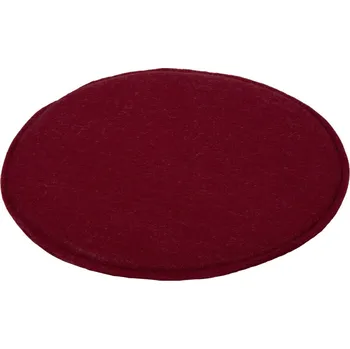 Podsedák ASKO - NÁBYTEK Podsedák na židle Davos, vínově červený, kulatý 38 cm