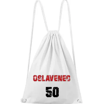 Městský batoh DOBRÝ TRIKO Bavlněný batoh Oslavenec 50 Barva: Bílá