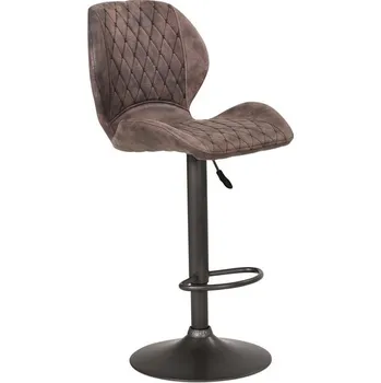 Barová židle Barová stolička Sonja, hnědá vintage látka