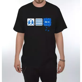 Pánské tričko Vtipné tričko - Facebook Chaos XXL černá