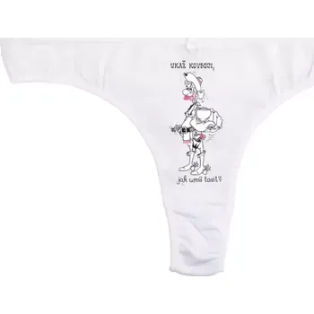 Kalhotky Kovboj - Vtipné kalhotky L tanga_bílá
