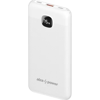 Powerbanka Powerbanka AlzaPower Garnet 10000mAh Power Delivery (22,5W) bílá