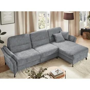 Sedací souprava Rohová sedačka Kos, šedá látka, pravý roh, bez polohování