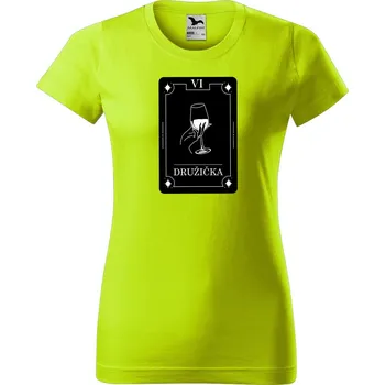 Dámské oblečení DOBRÝ TRIKO Dámské tričko s potiskem Družička tarot Barva: Limetková, Velikost: L