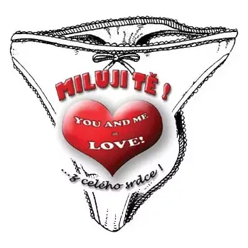 Kalhotky Kalhotky-Miluju tě M tanga_bílá