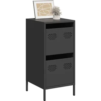 přebalovací pult a komoda Příborník černý 35 x 39 x 73,5 cm ocel válcovaná za studena Černý 851394