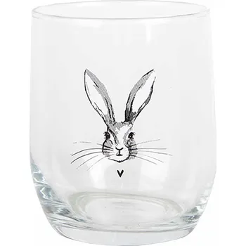 Sklenice Clayre & Eef - Sklenička na vodu RUSTIC BUNNY RUBGL0001