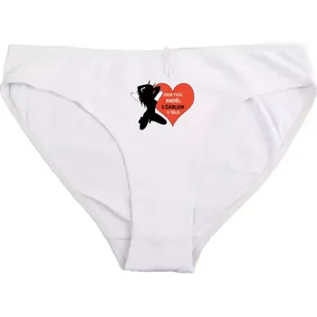 Kalhotky Jsem tvůj anděl-žena - Vtipné kalhotky XXL klas_bílá
