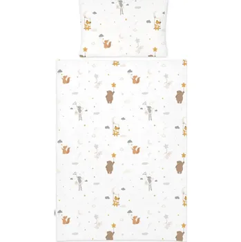 Povlečení KLUPS Povlečení Dvoudílné ložní prádlo Mouse 100x135 +40x60 cm bílá