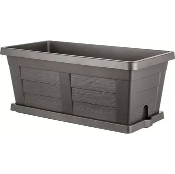 Květináč Bama truhlík Legno antracit 100 cm 112 l