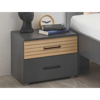 Noční stolek Noční stolek Laurie, grafit/dub