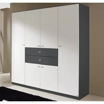 Šatní skříň Šatní skříň Landsberg, šedá/bílá