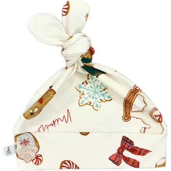 Kojenecká čepice Mimilove Kojenecká čepička srdíčko 0-3m. Perníčky Limited Edition