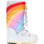 Zimní obuv dámská MOON BOOT ICON RAINBOW, 002 glacier/blue-red - 35/38
