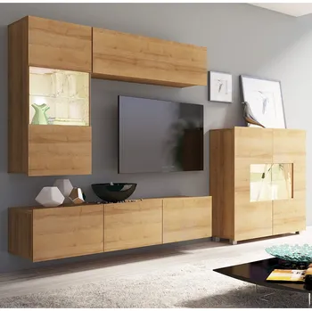 Obývací stěna Obývací stěna CALABRINI d | 250 cm | 4 díly A1 | dub zlatý