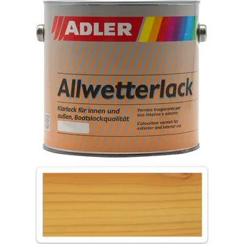 Lak na dřevo ADLER Allwetterlack - lodní lak z umělé pryskyřice 2.5 l Bezbarvý lesk 50020 - Venkovní barva na dřevo